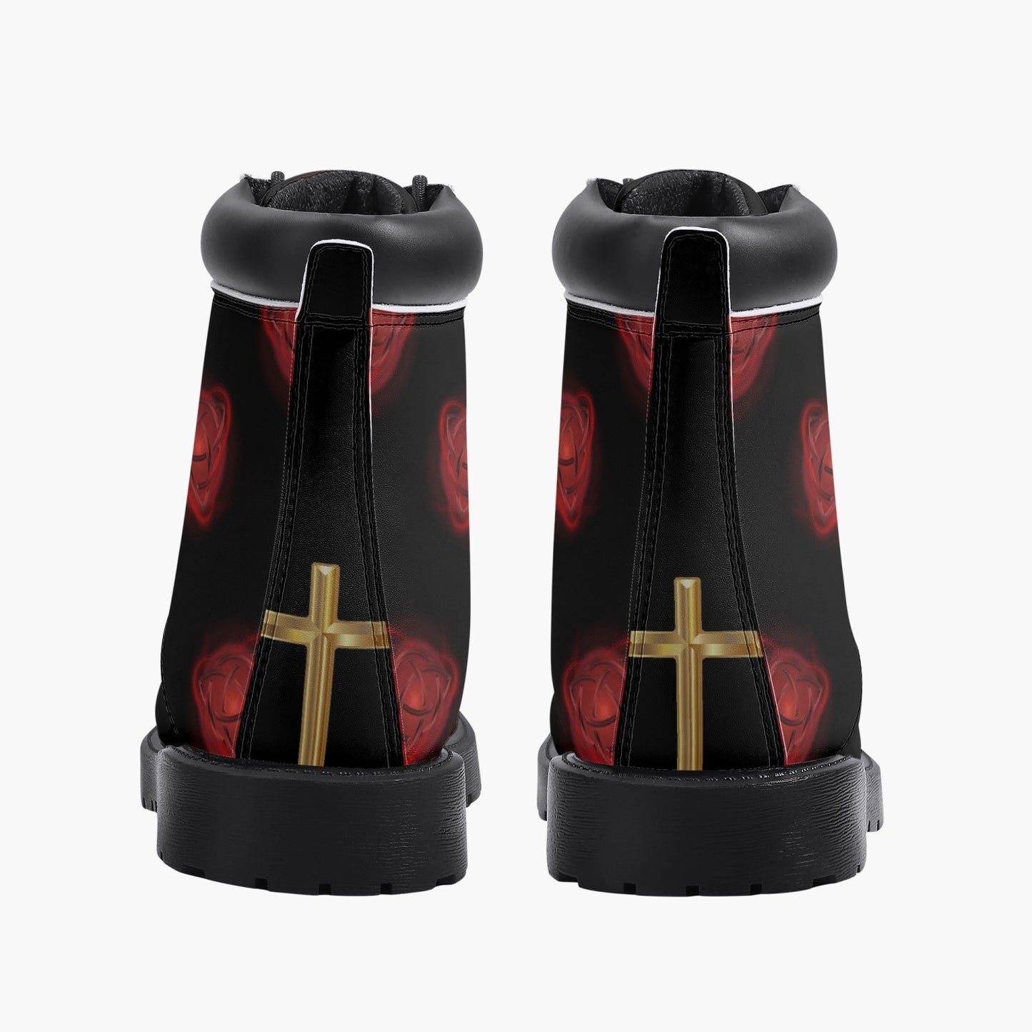 Casual Leather Boots Red Magic Knot