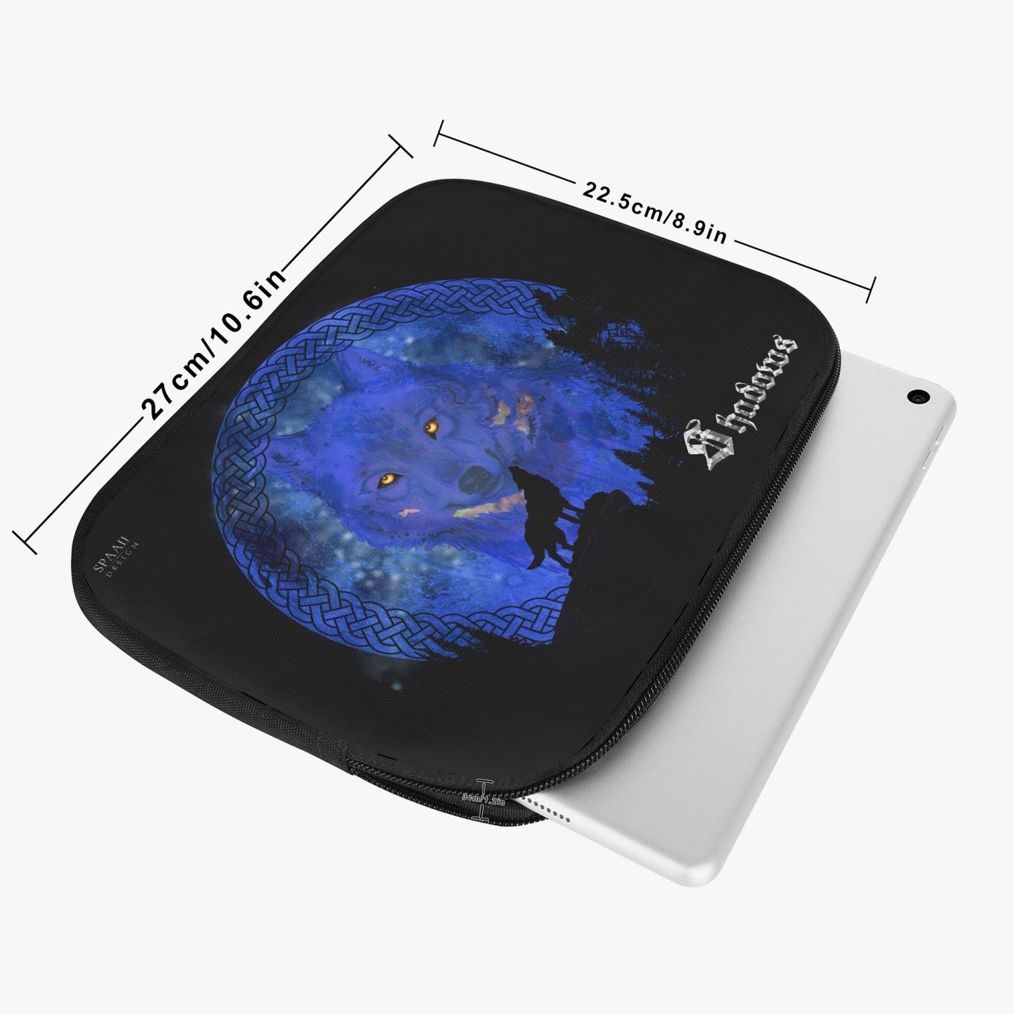 Midnight Wolf Shadows iPad Sleeve