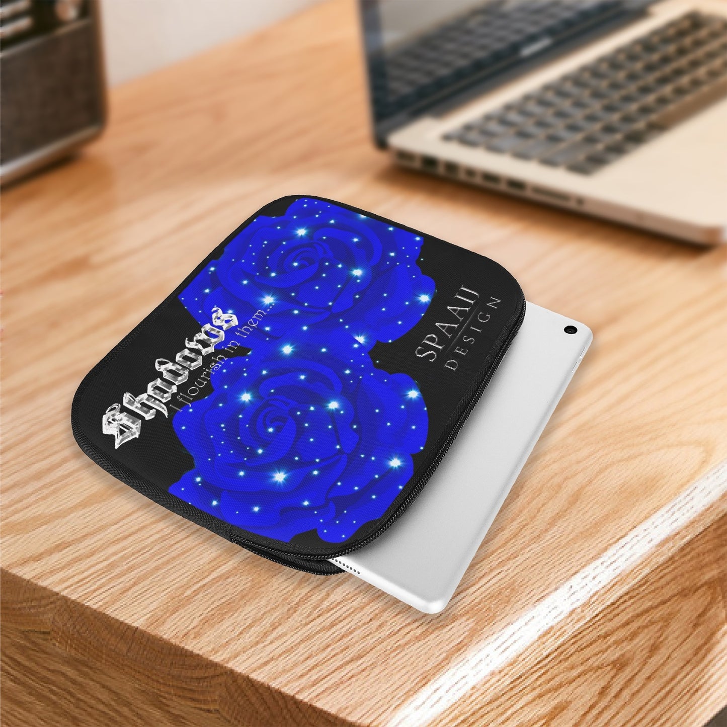 Midnight Blue Rose iPad Sleeve