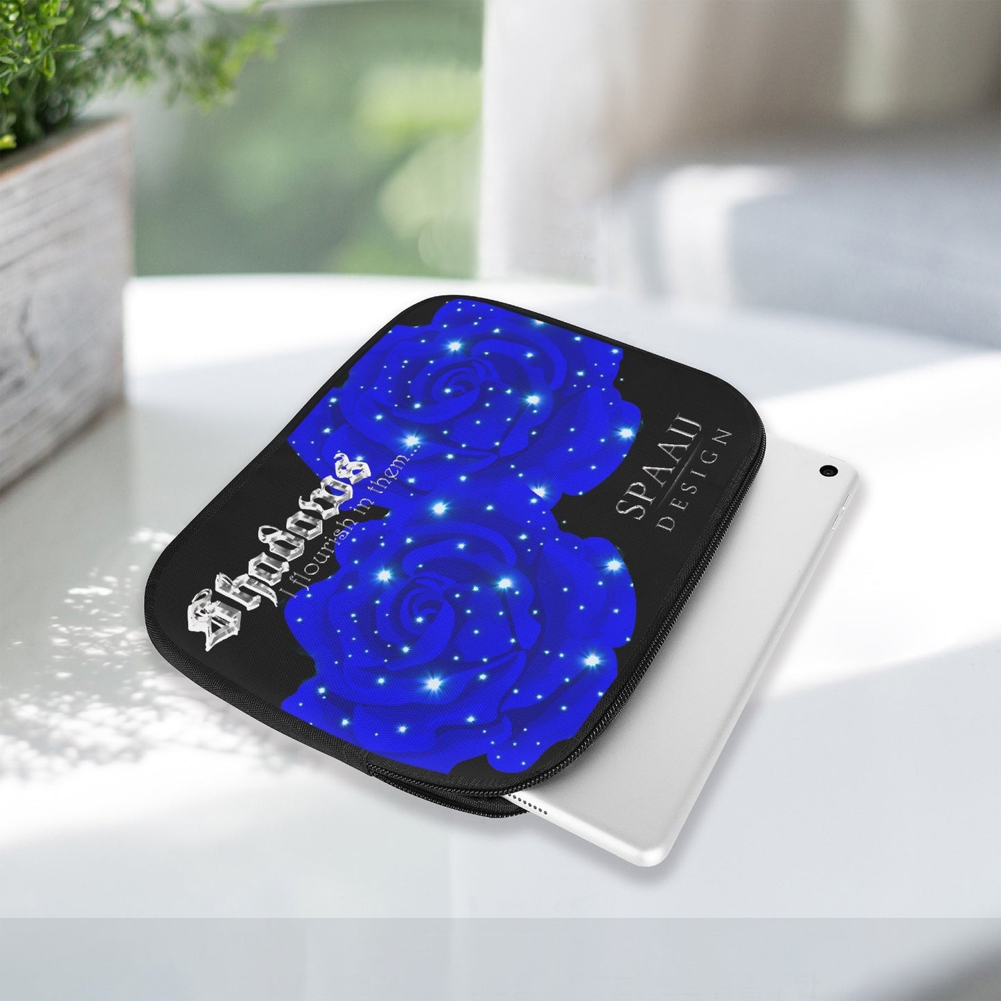 Midnight Blue Rose iPad Sleeve