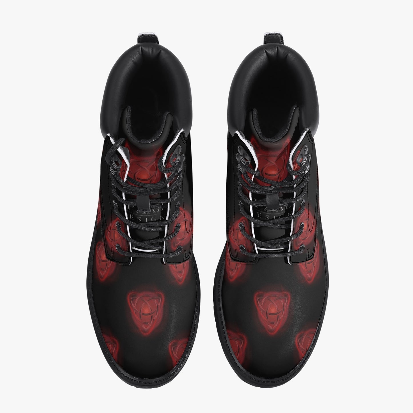 Casual Leather Boots Red Magic Knot