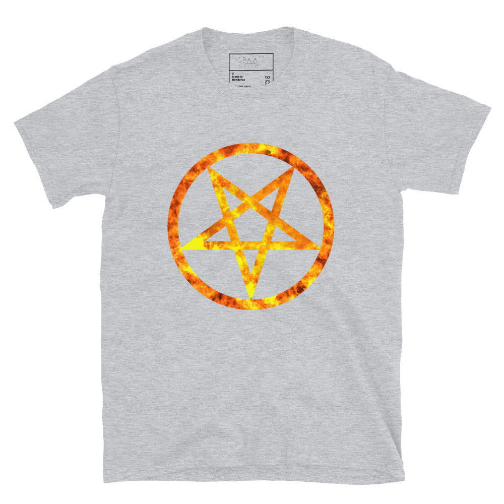 Pentagram Fire Short-Sleeve Unisex T-Shirt