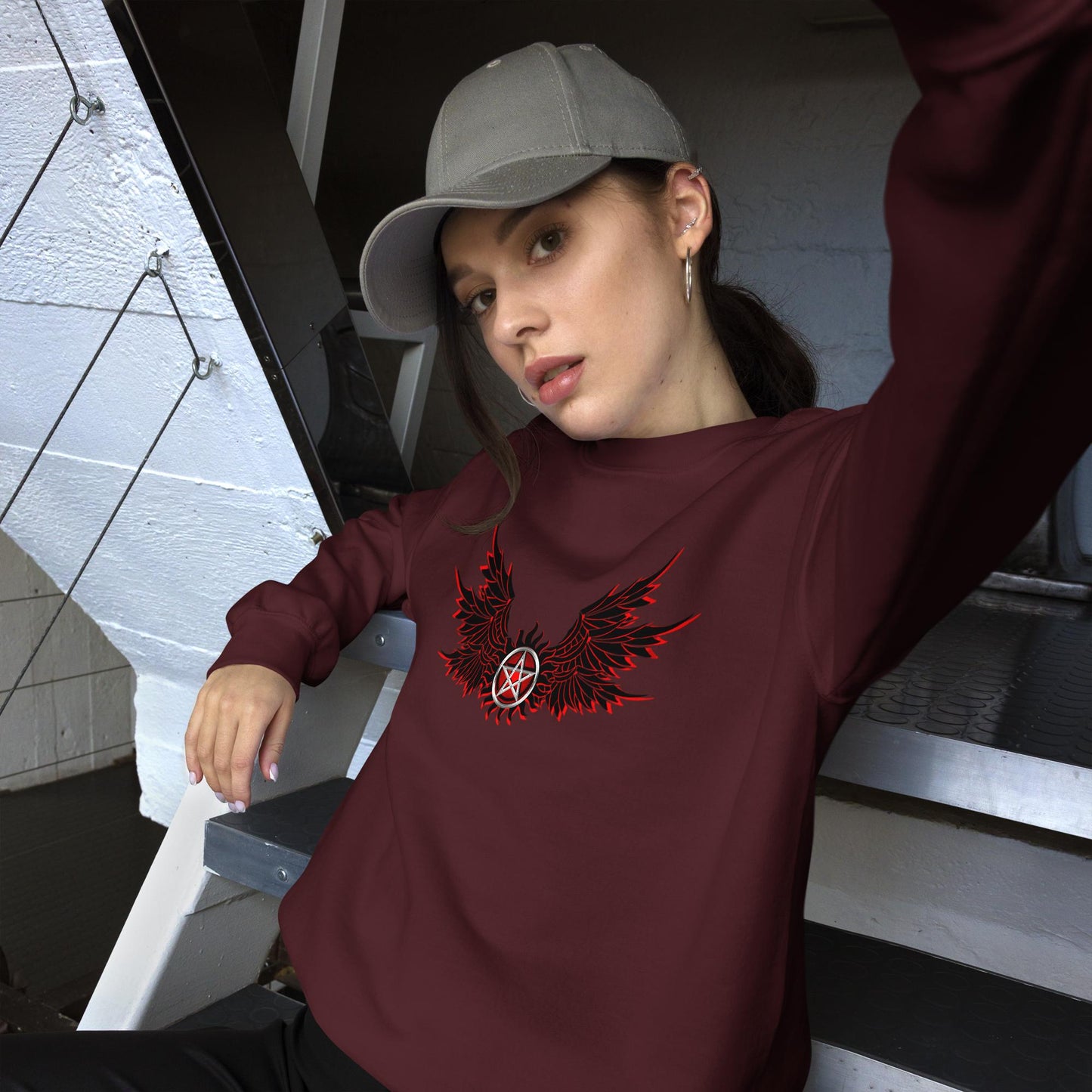Winged Pentagram Sweater