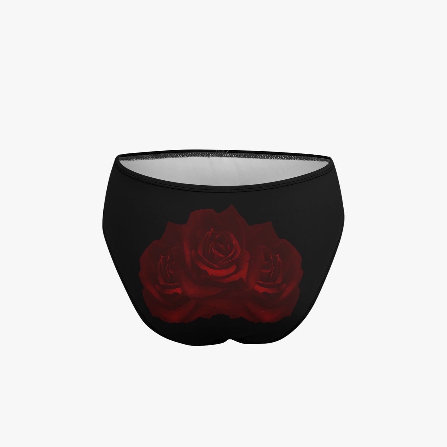 Black Red Roses Halter Top Two-Piece Tankini Swimsuit