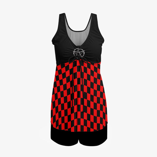 Checkered Women's Two-Piece Swimsuit