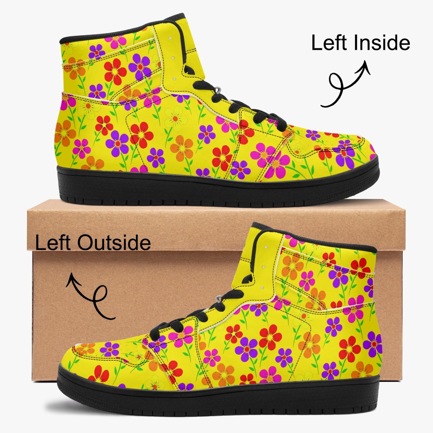 High Top Sneakers floral summer