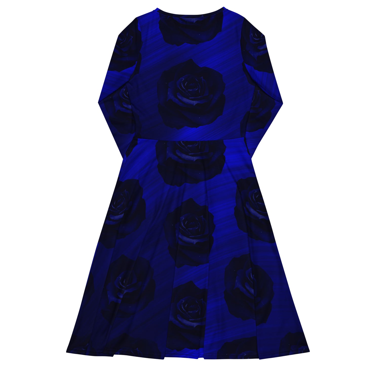 Dark Blue Rose midi dress