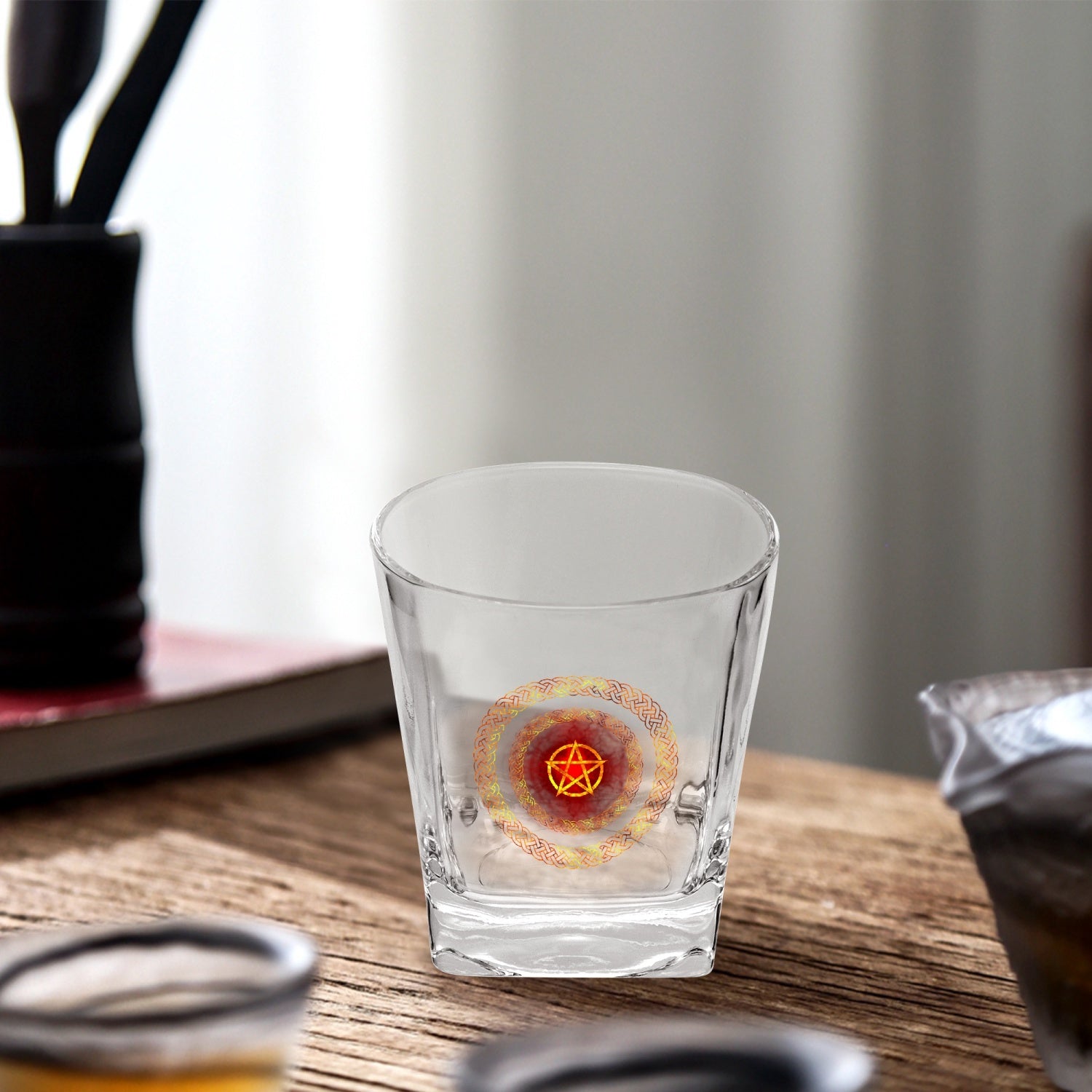 Fire Pentagram Whiskey Glass
