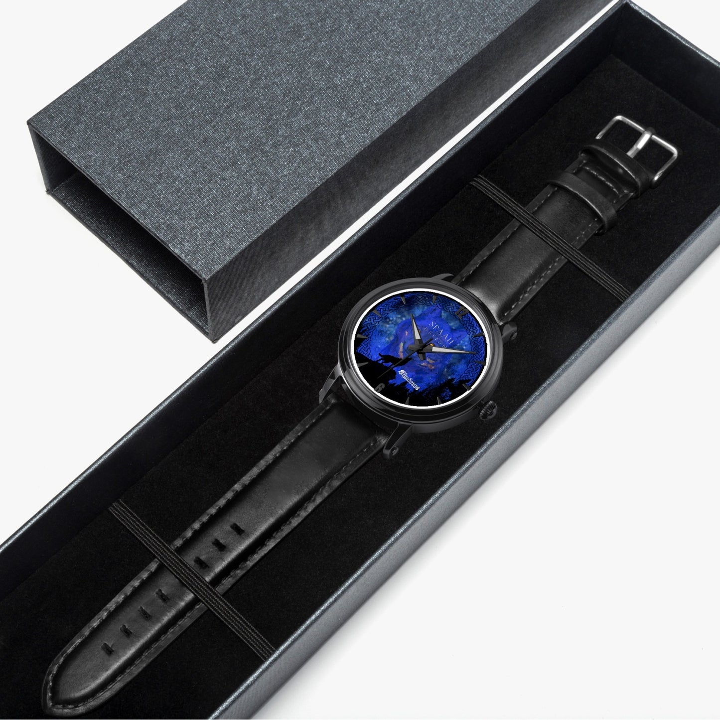 Midnight Wolf Unisex Watch (Black)