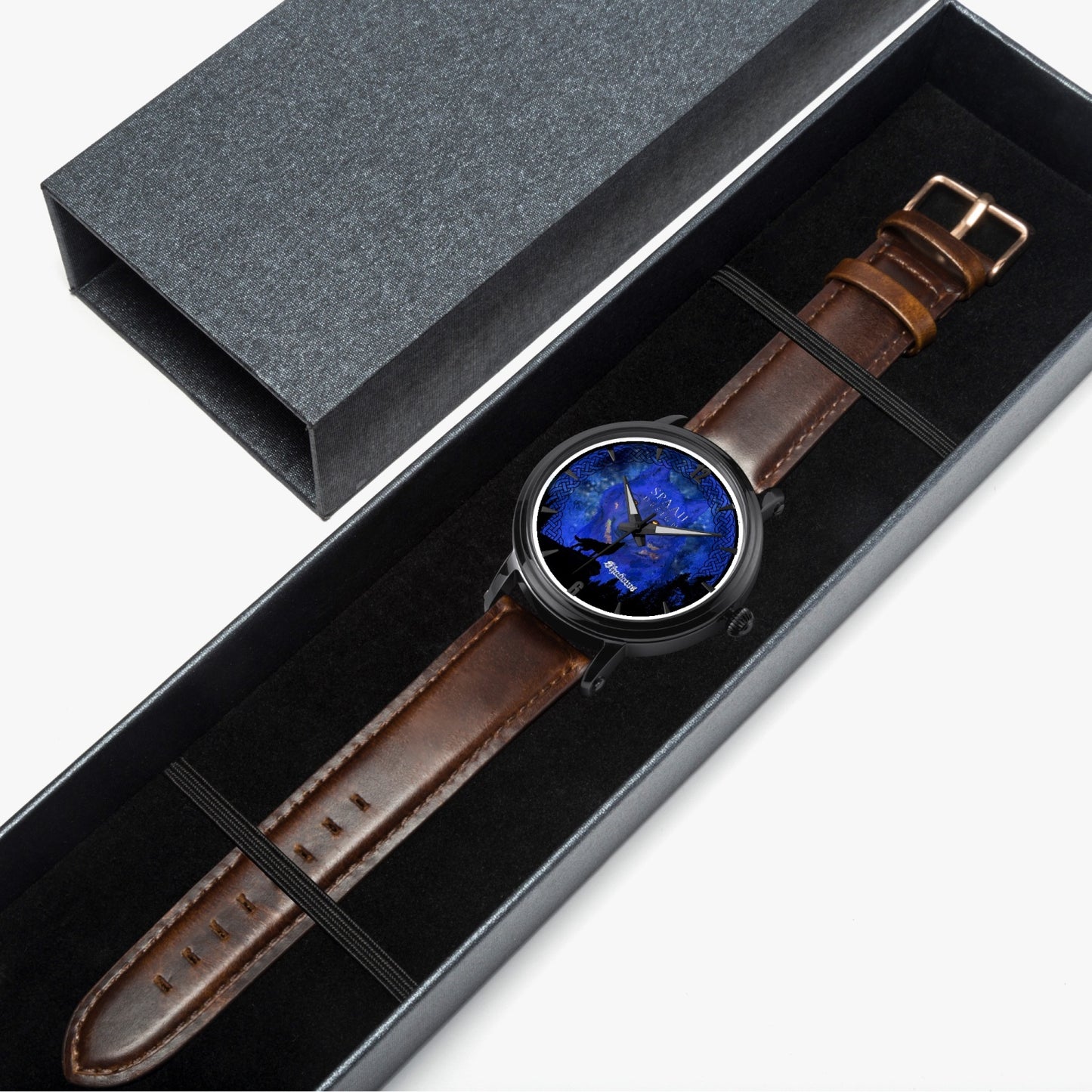 Midnight Wolf Unisex Watch (Black)