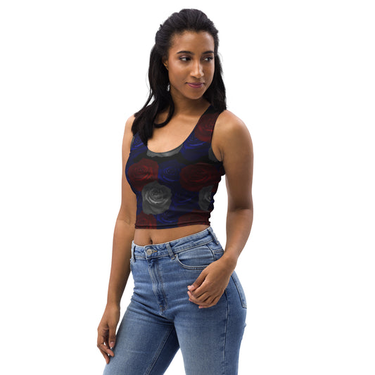 Dark Roses Mix Crop Top