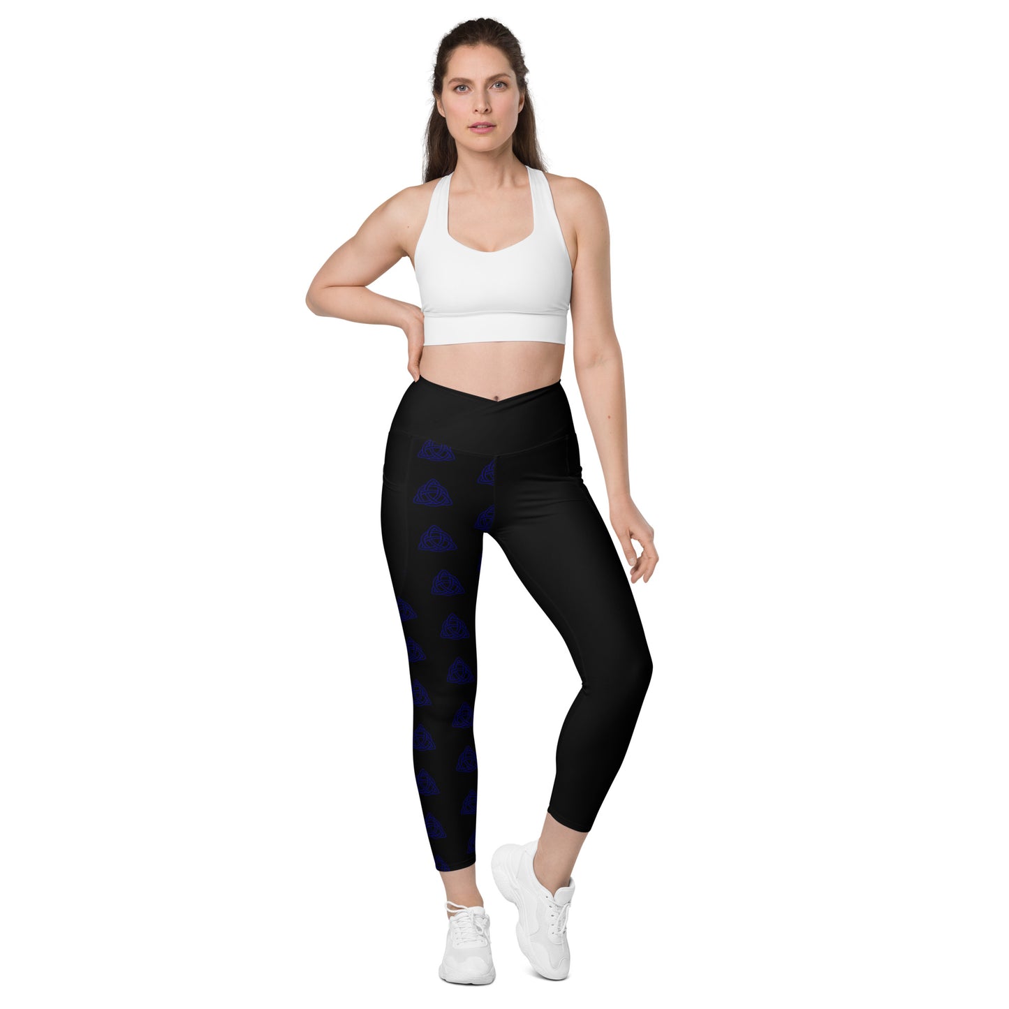 Celtic Blue knot half Legging with pockets