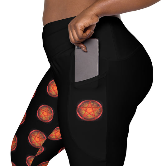 Pentagram half Legging with pockets