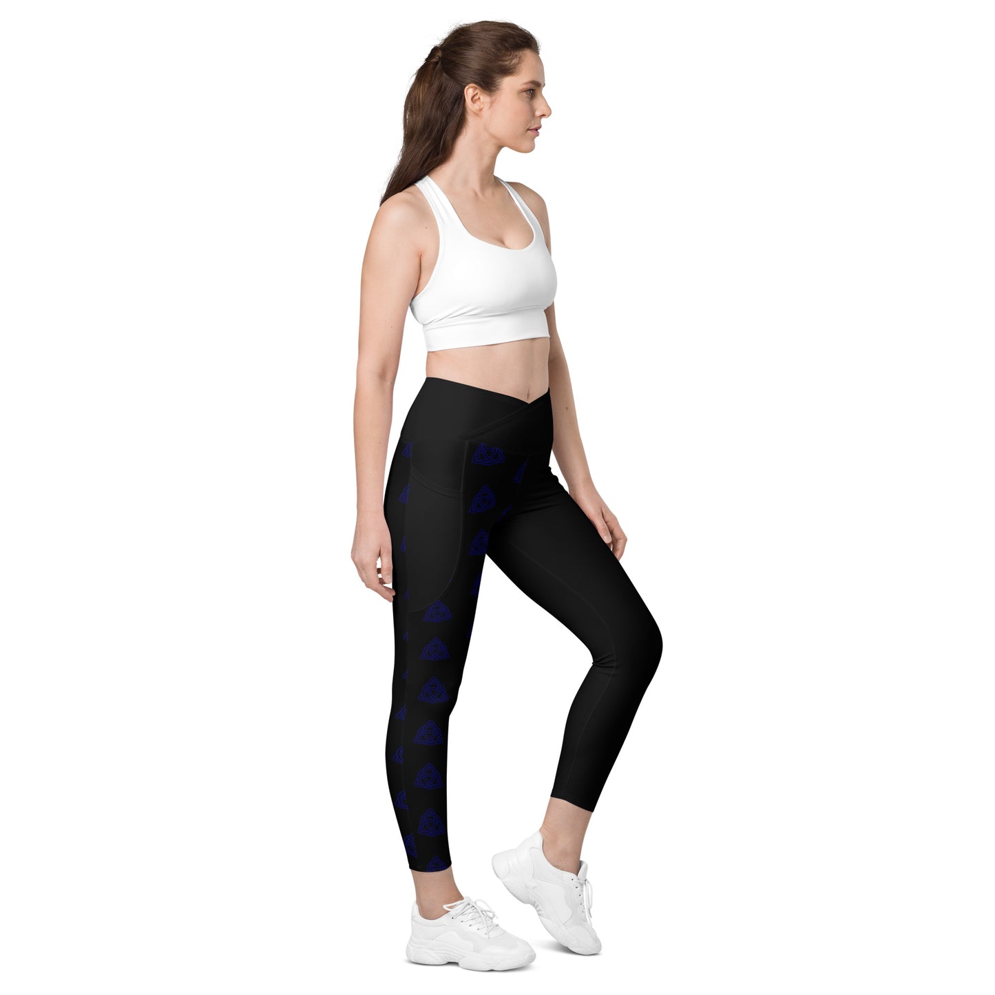 Celtic Blue knot half Legging with pockets