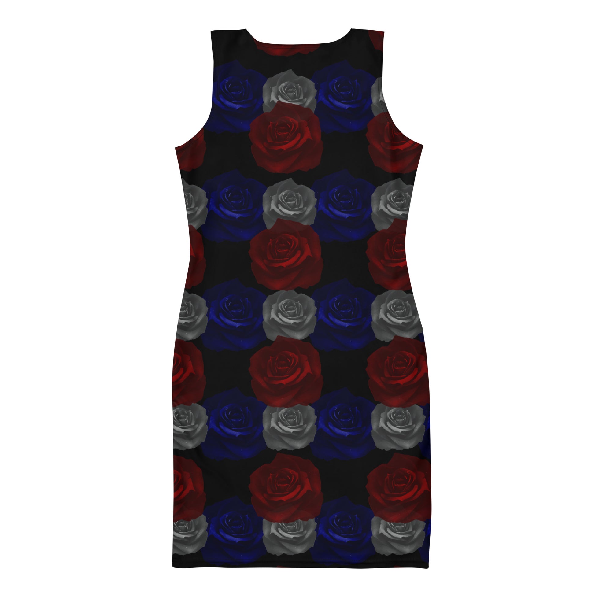 Dark Roses Mix Fitted Dress