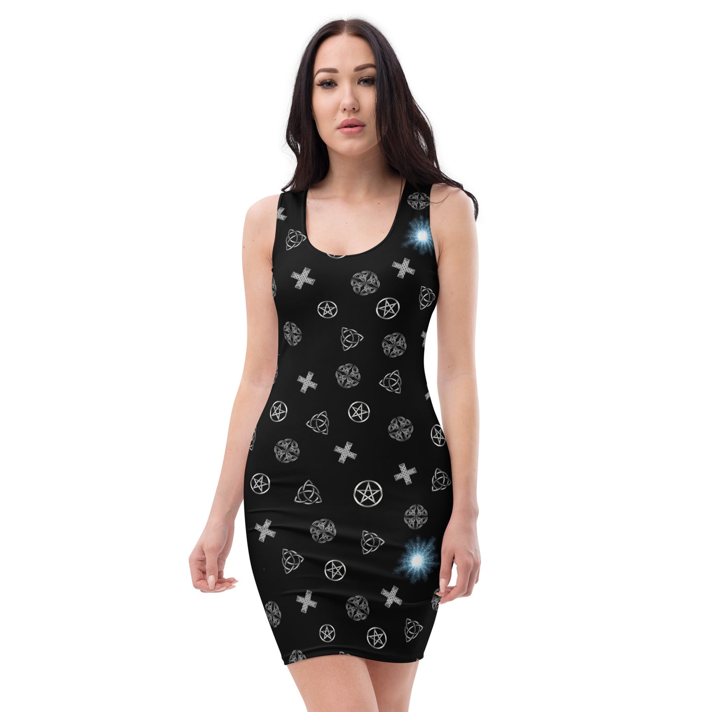 Wicca Celtic Symbol Fitted Dress