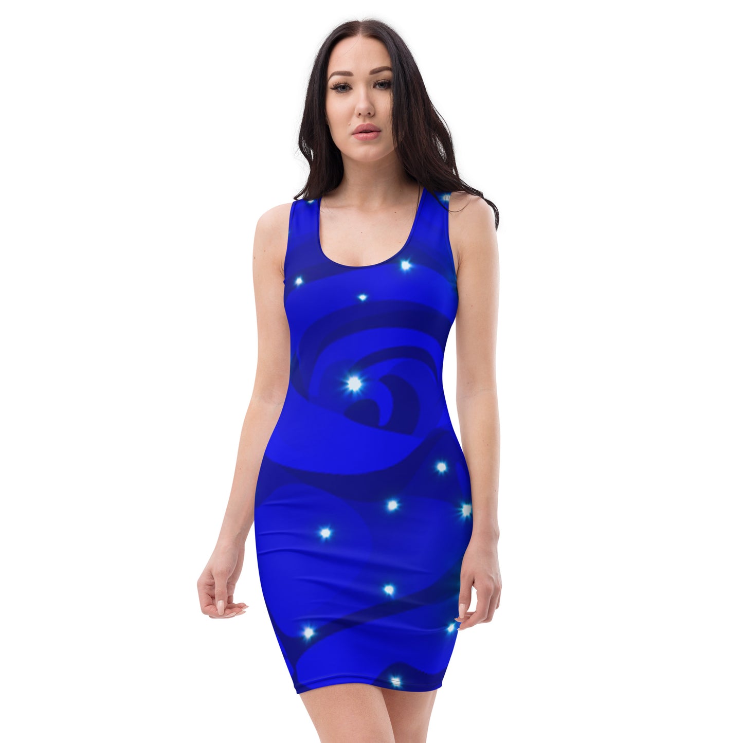 Midnight Rose fitted Dress