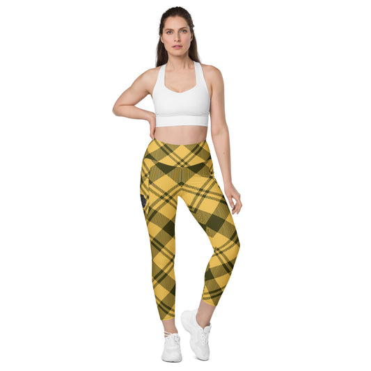 Yellow Black Rose Legging
