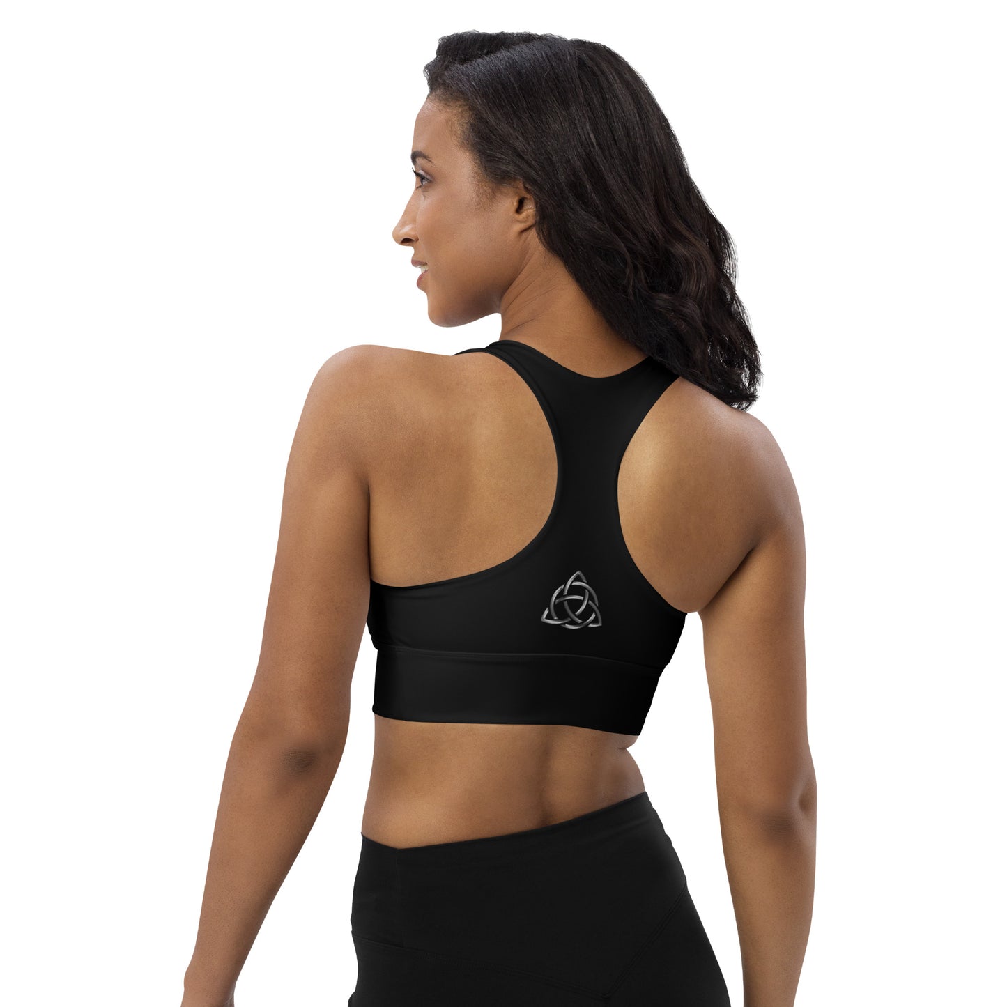 Shadows Longline Sports Bra Black