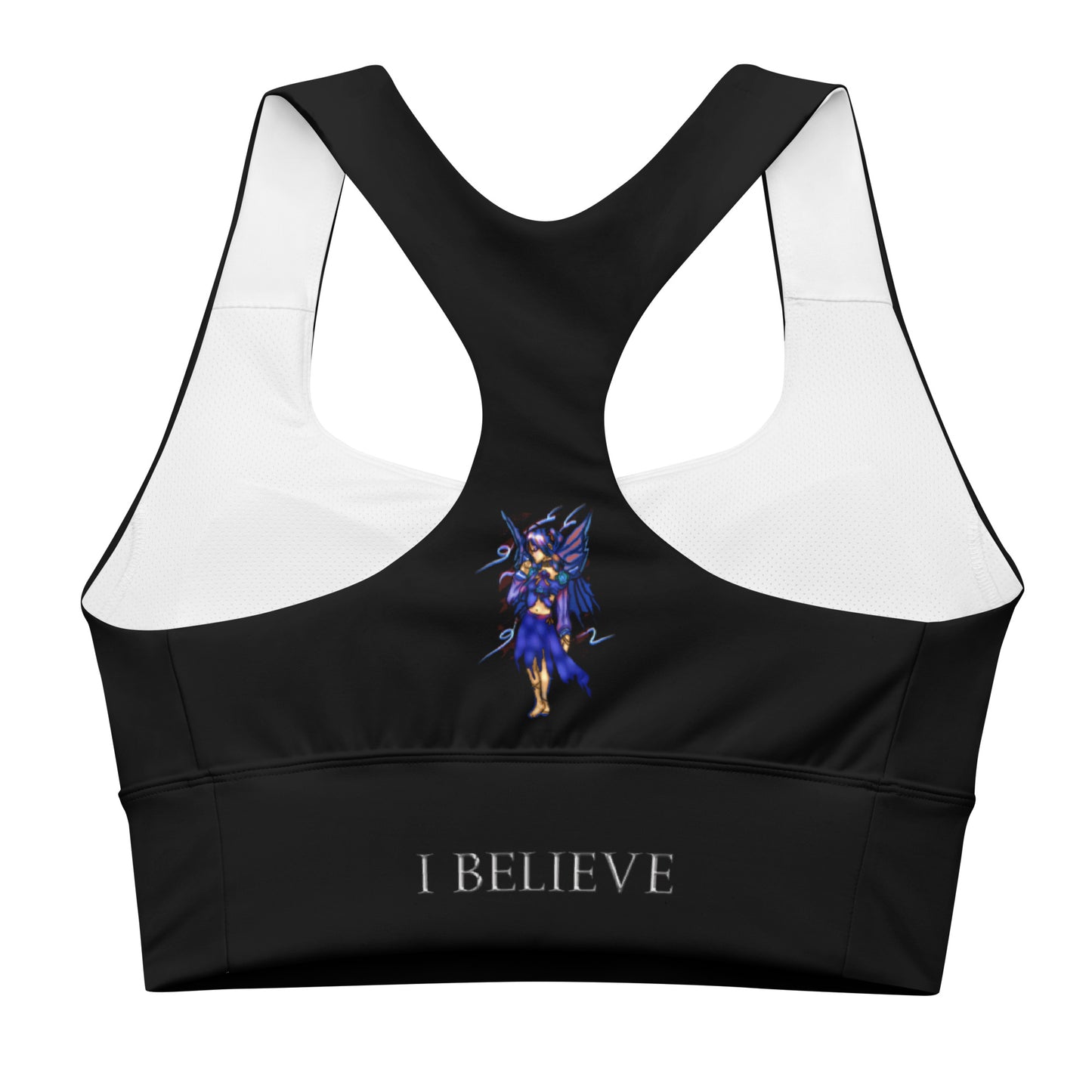 Blue Fairy Longline sports bra