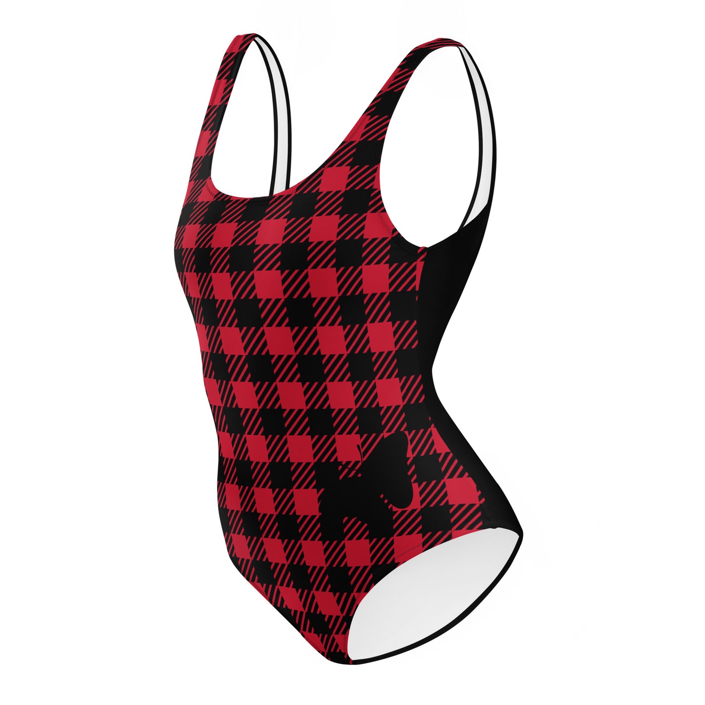 Checkered One-Piece Swimsuit