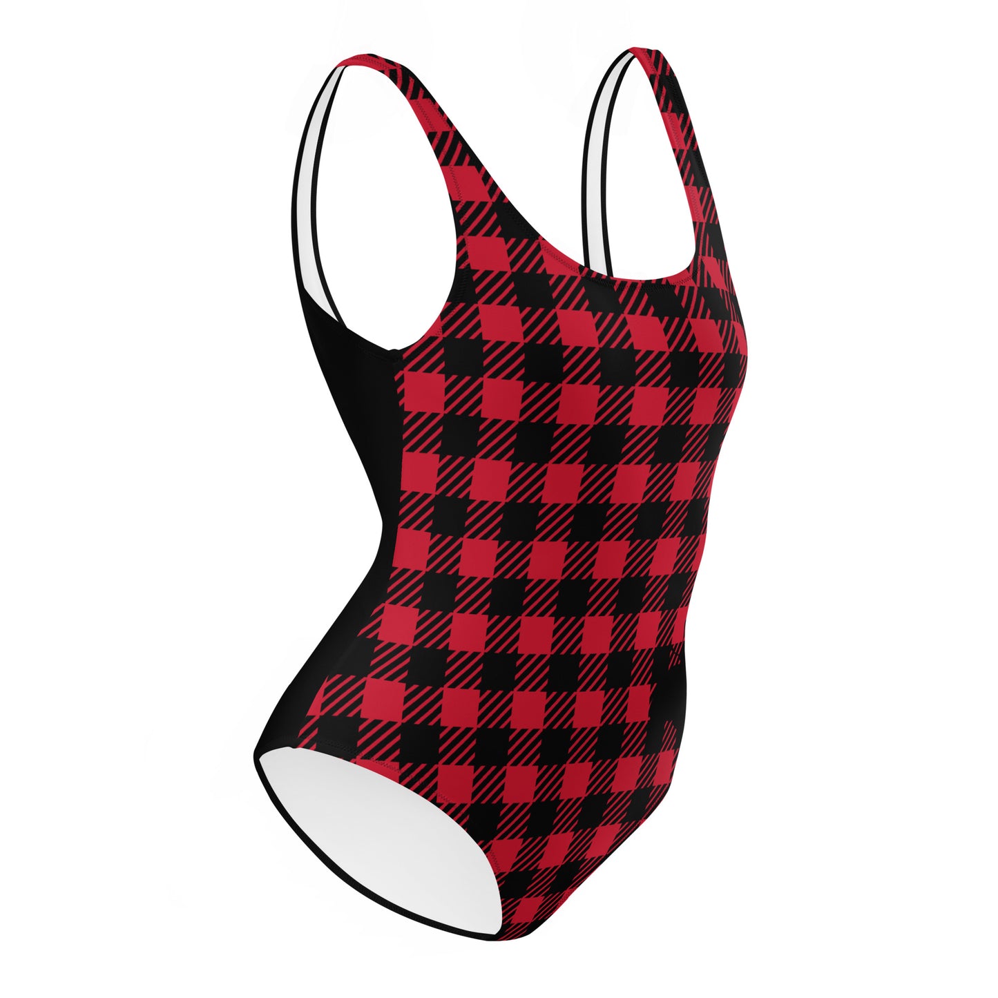 Checkered One-Piece Swimsuit