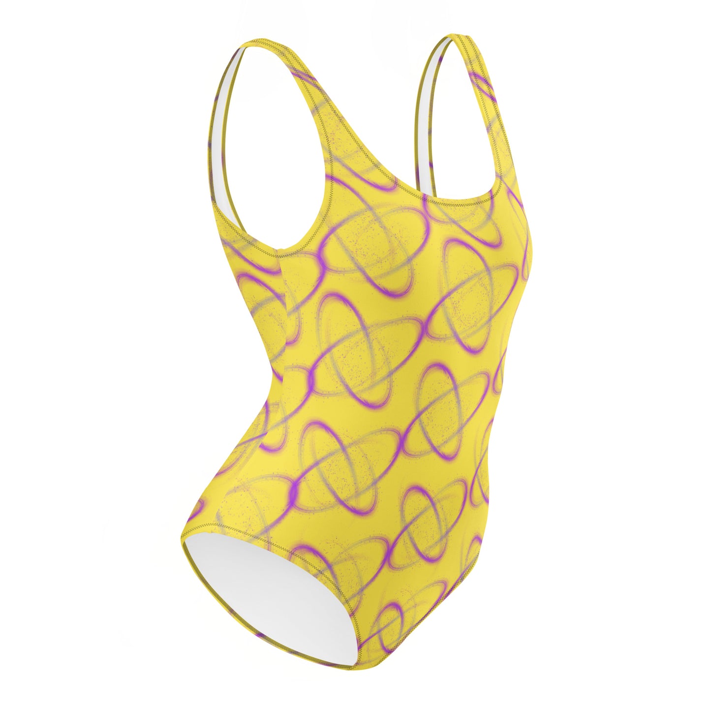 Purple Light One-Piece Swimsuit Lemon
