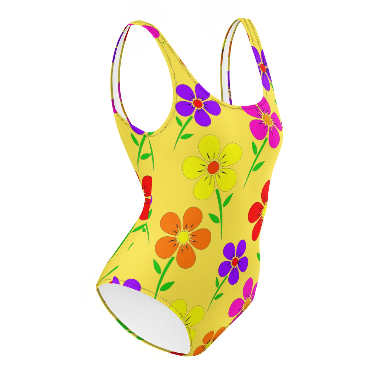 Floral Yellow Swimsuit