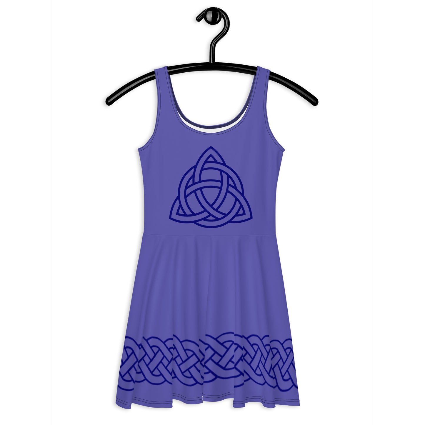 Celtic Knot Blue Skater Dress Lavender
