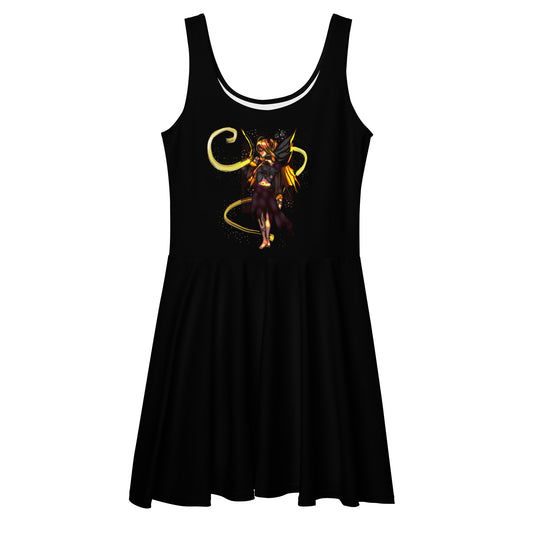 Golden Fairy Skater Dress