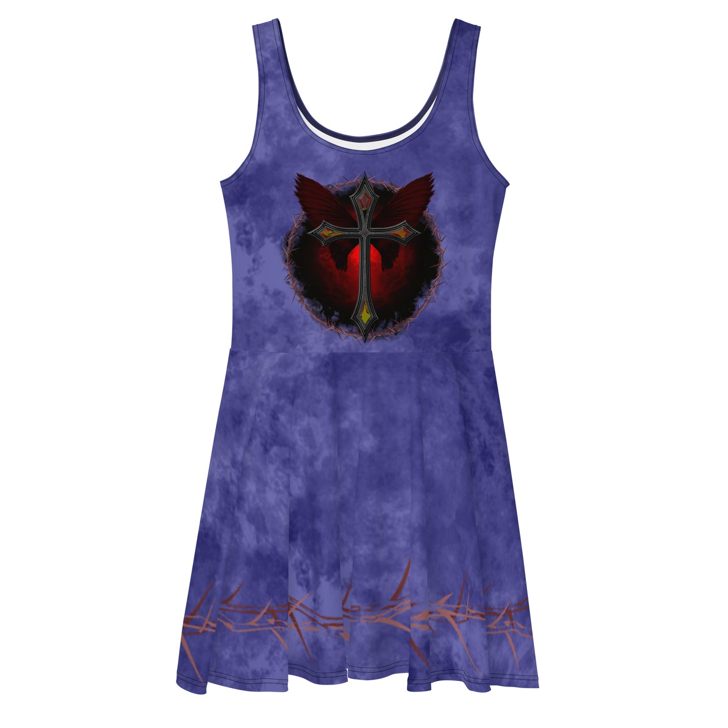 Gothic Cross Purple Dress