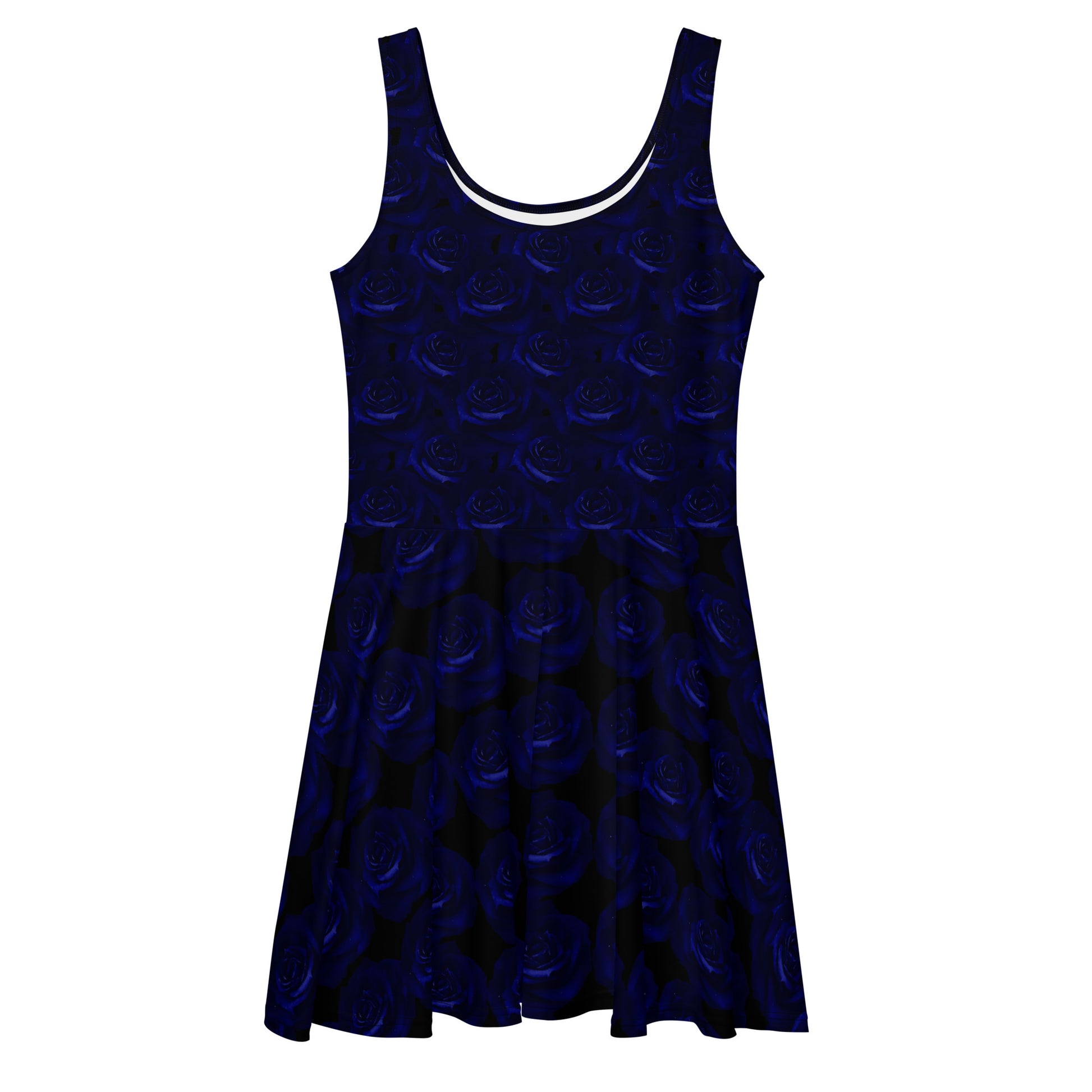 Dark Blue Roses Dress