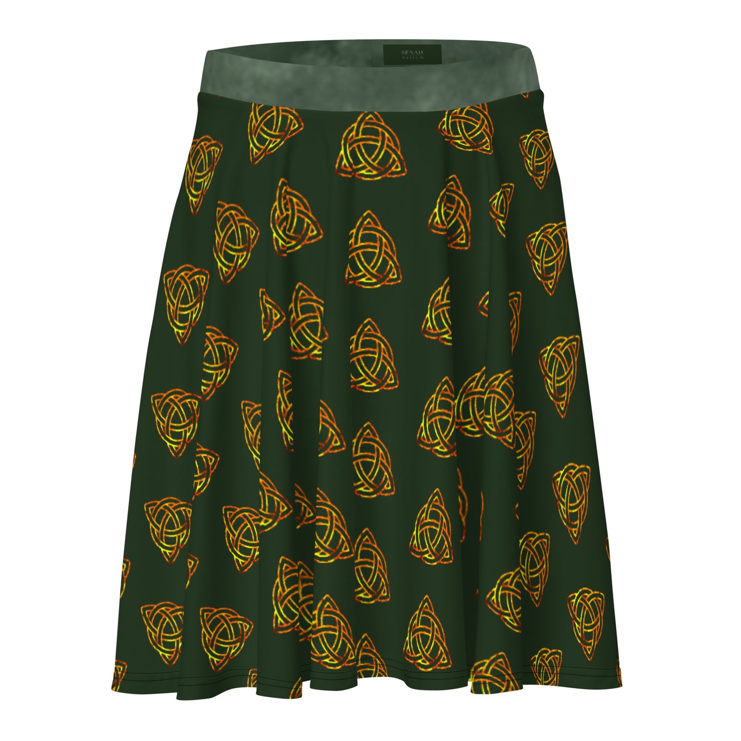 Dark Green Celtic Fire Knot Skirt