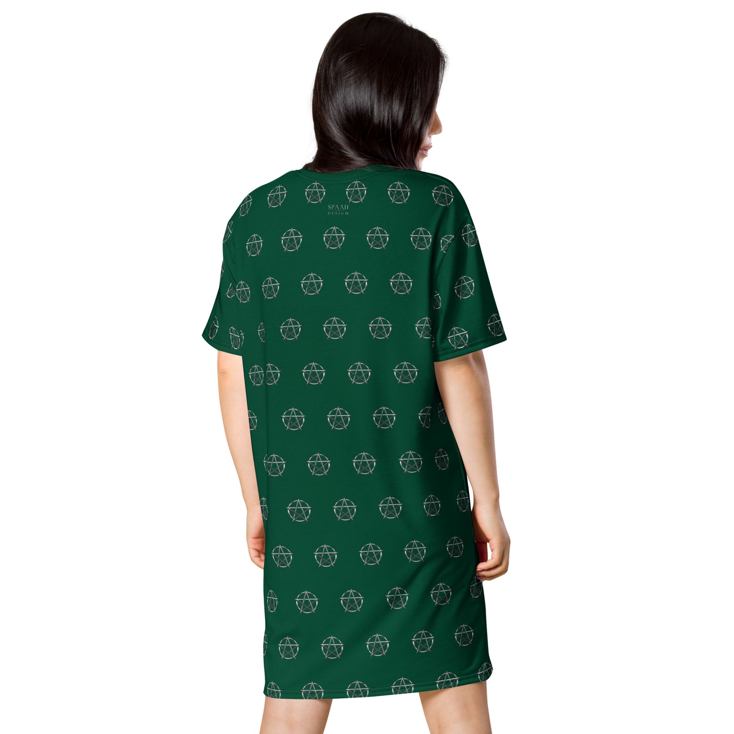 Roses Silver pentagram T-shirt Dress