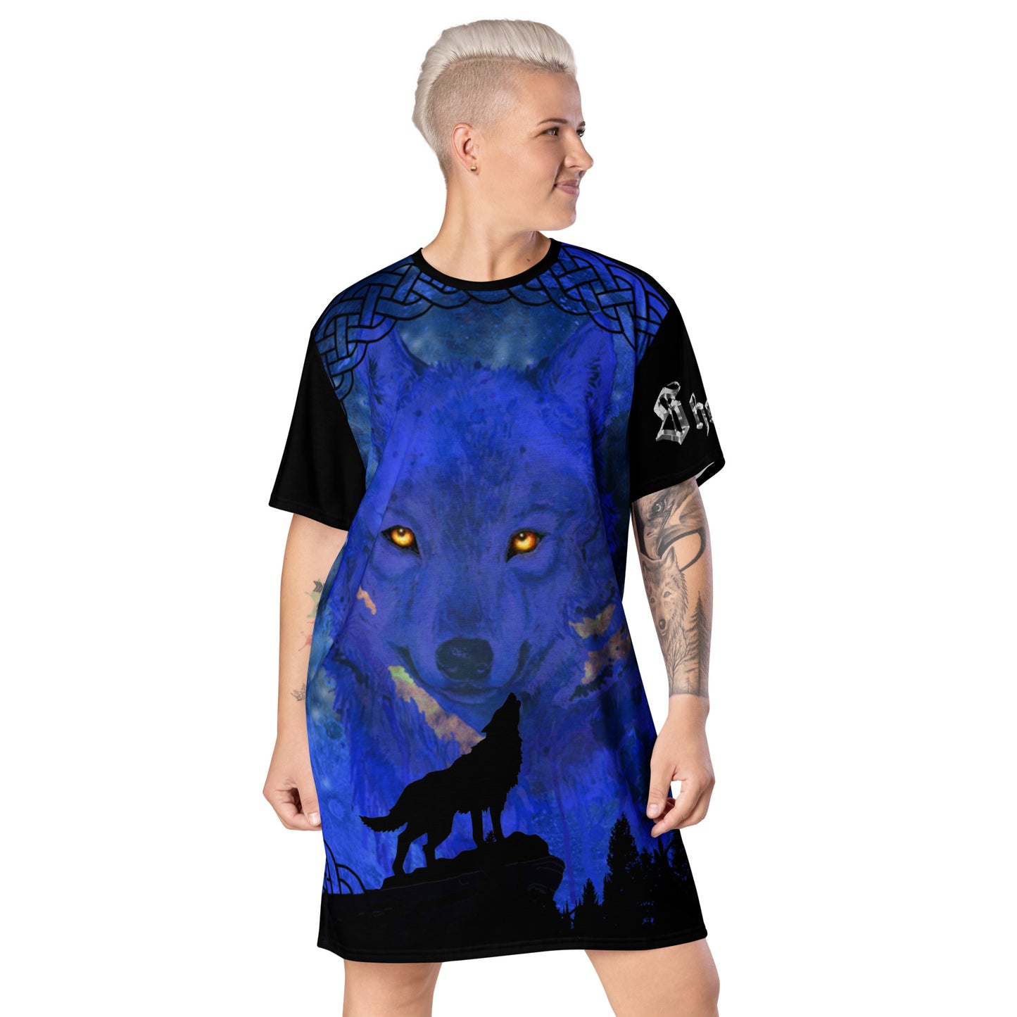 Midnight Wolf T-shirt dress