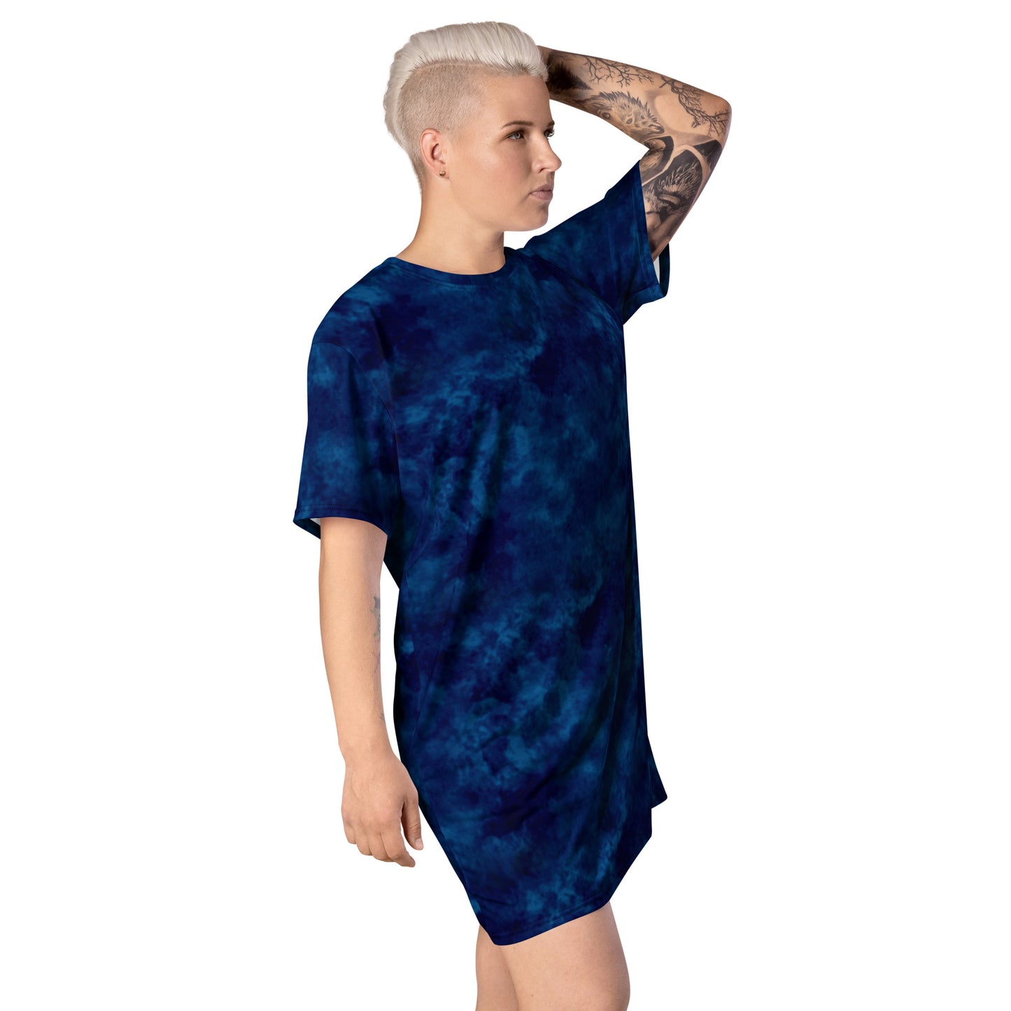 Midnight Blue Plain T-shirt dress
