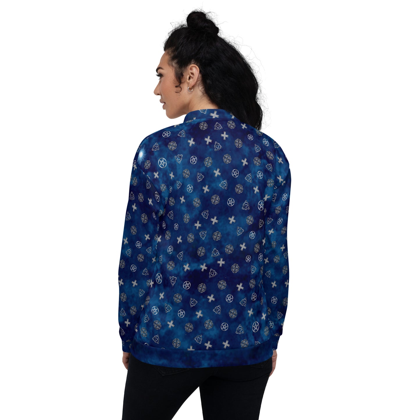 Midnight Blue Wicca Bomber Jacket