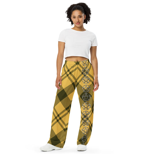 Yellow checkered Silver Pentagram pants