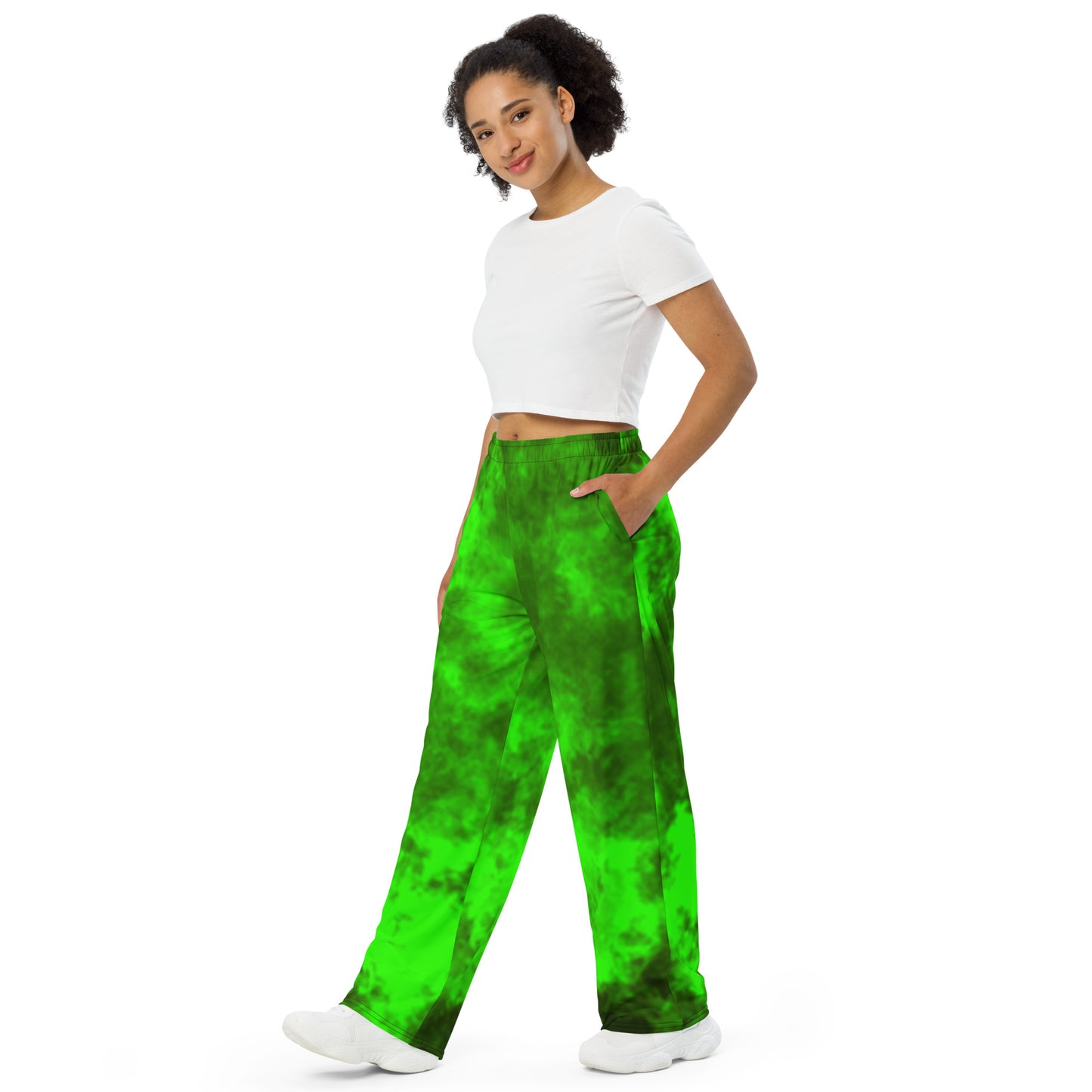 Unisex Wide-leg Pants Wicca Green