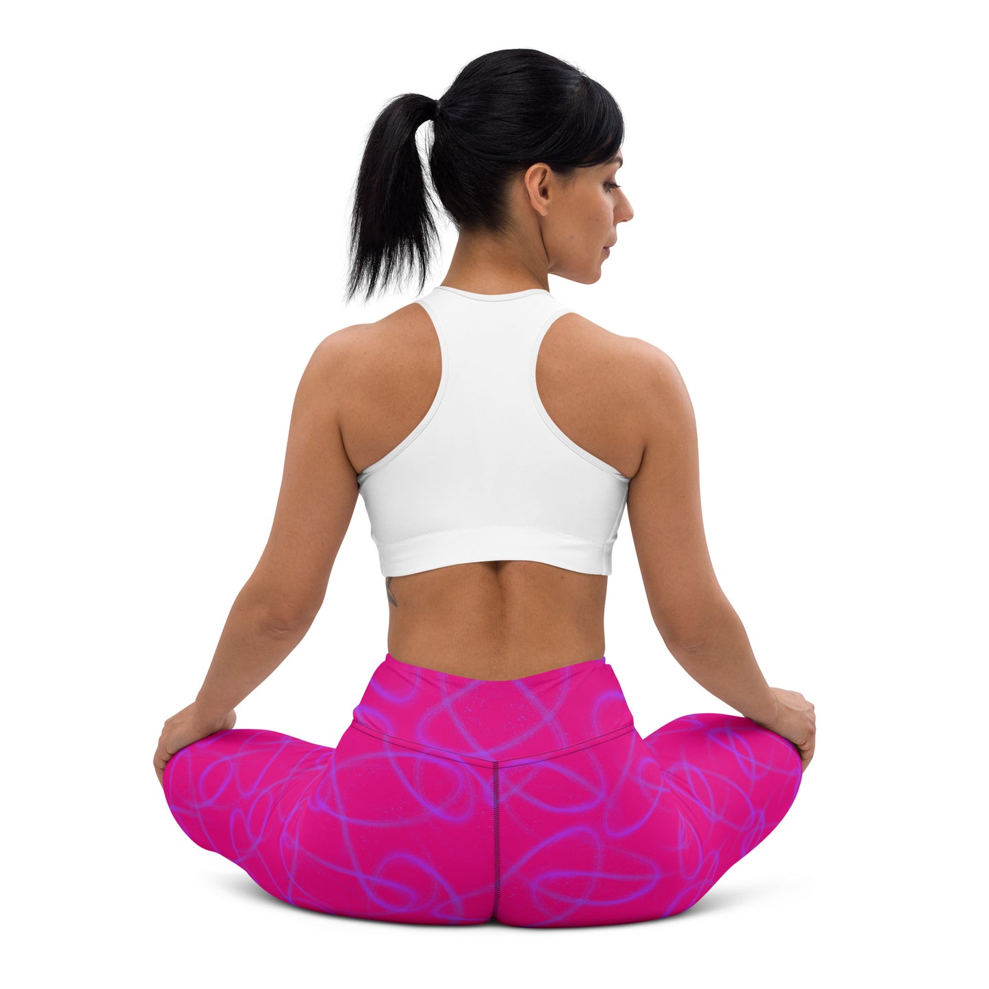Purple Light Yoga Leggings Hot Pink