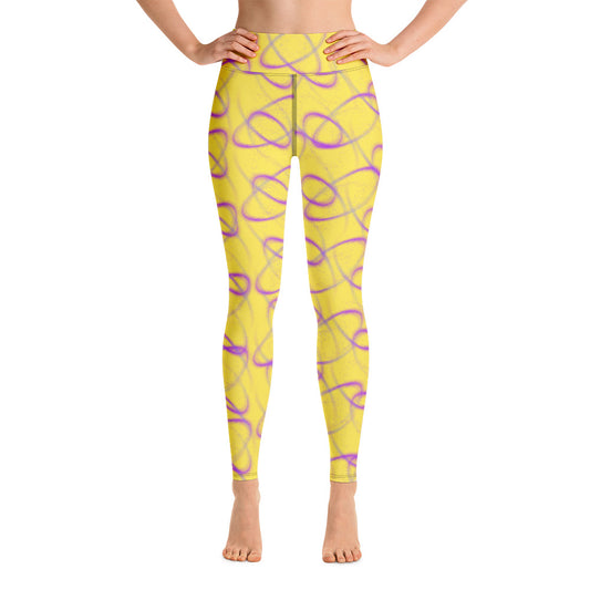 Purple Light Yoga Leggings Lemon