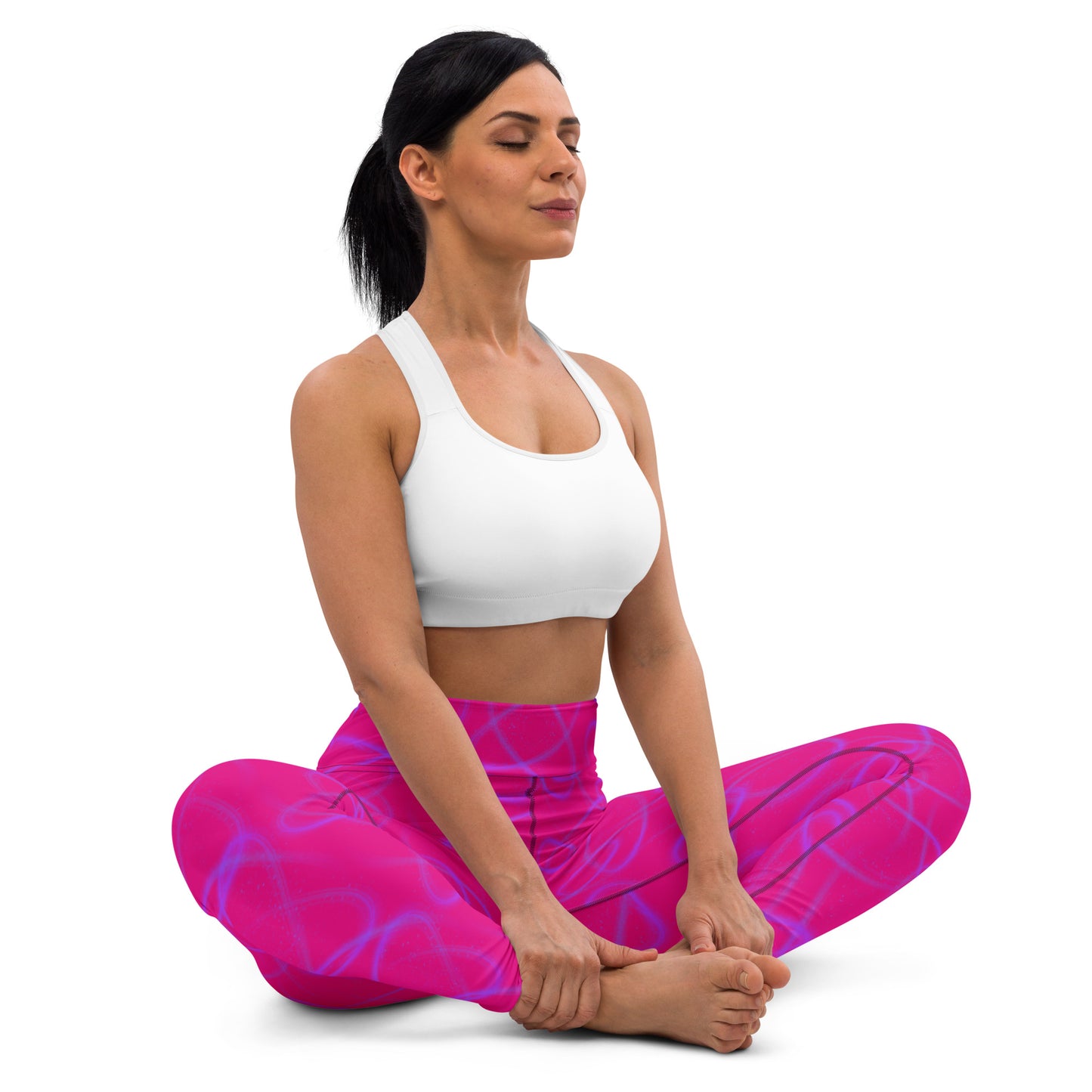 Purple Light Yoga Leggings Hot Pink