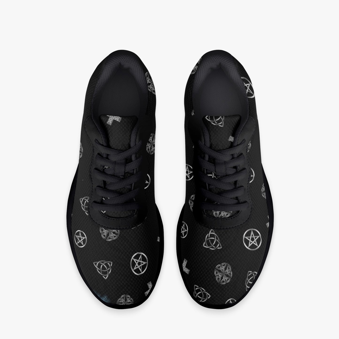 Wicca Symbol Running Shoes - Black