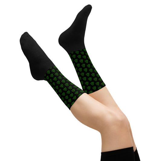 Wicca Green Knot Socks