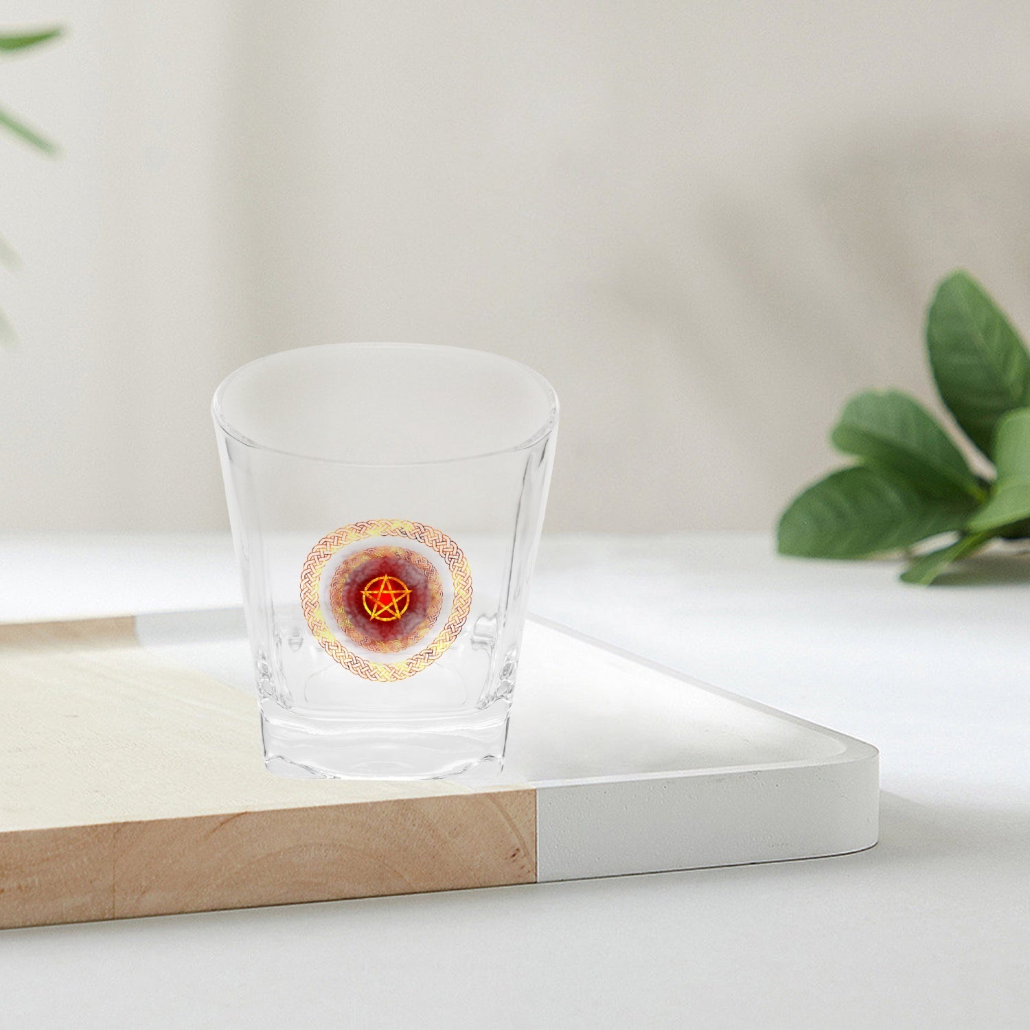 Fire Pentagram Whiskey Glass