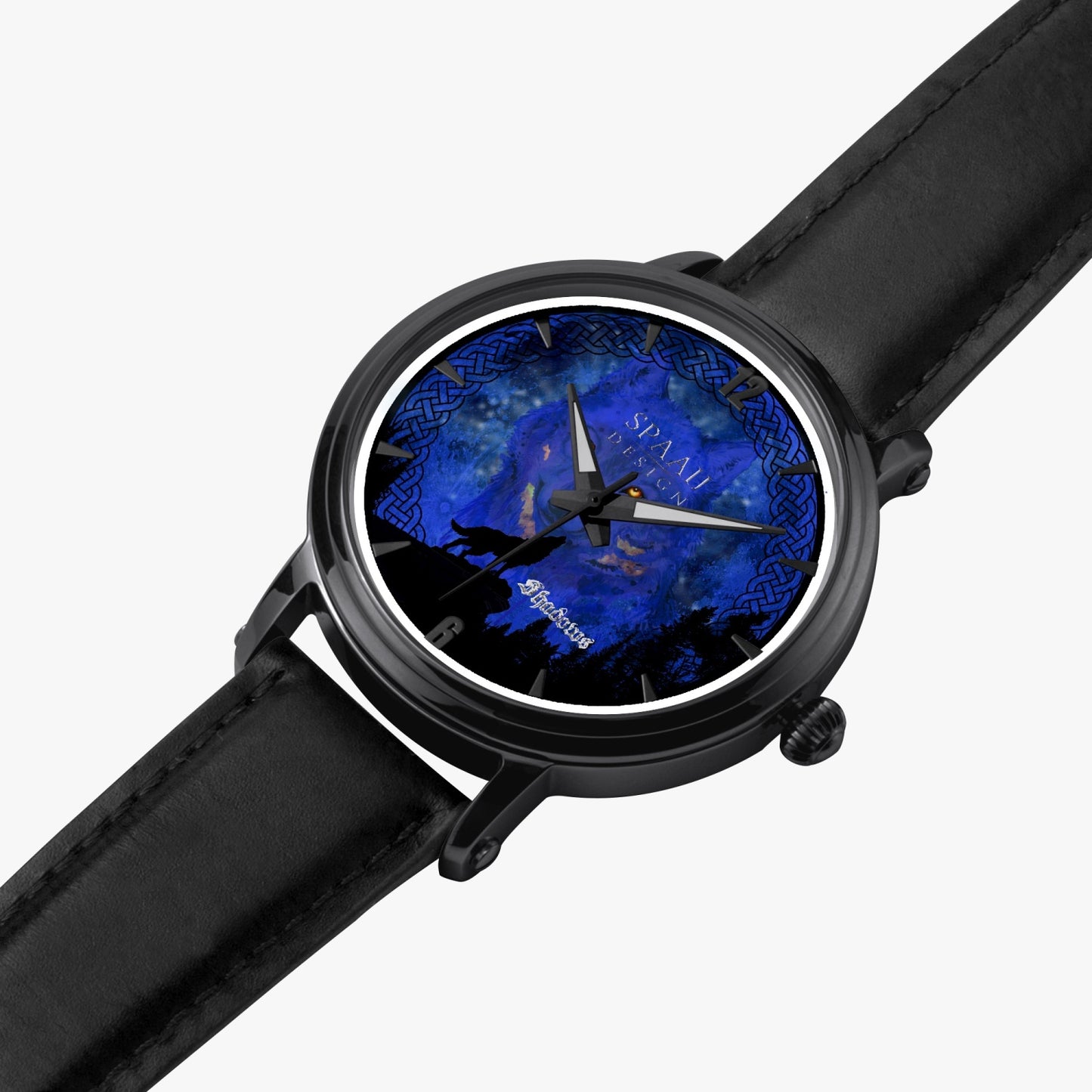 Midnight Wolf Unisex Watch (Black)
