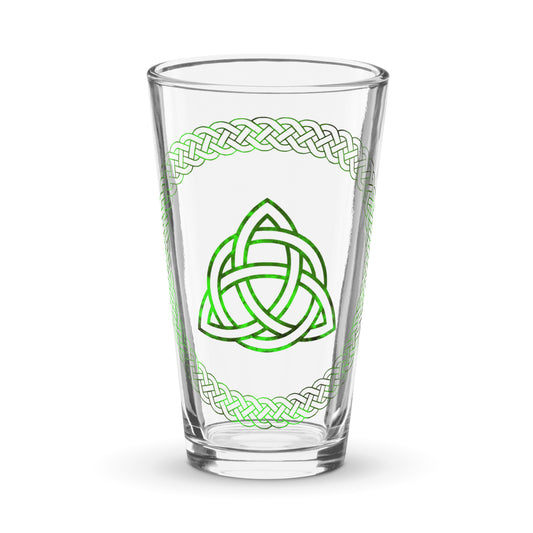 Celtic Green Knot glass