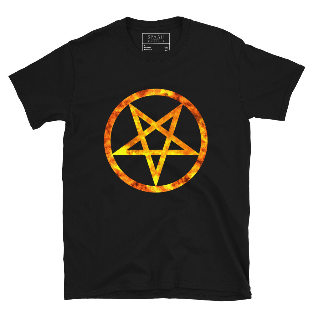 Pentagram Fire Short-Sleeve Unisex T-Shirt