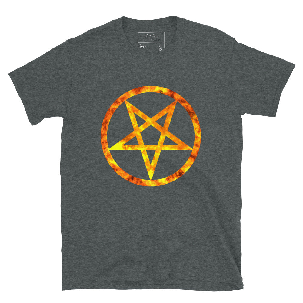 Pentagram Fire Short-Sleeve Unisex T-Shirt