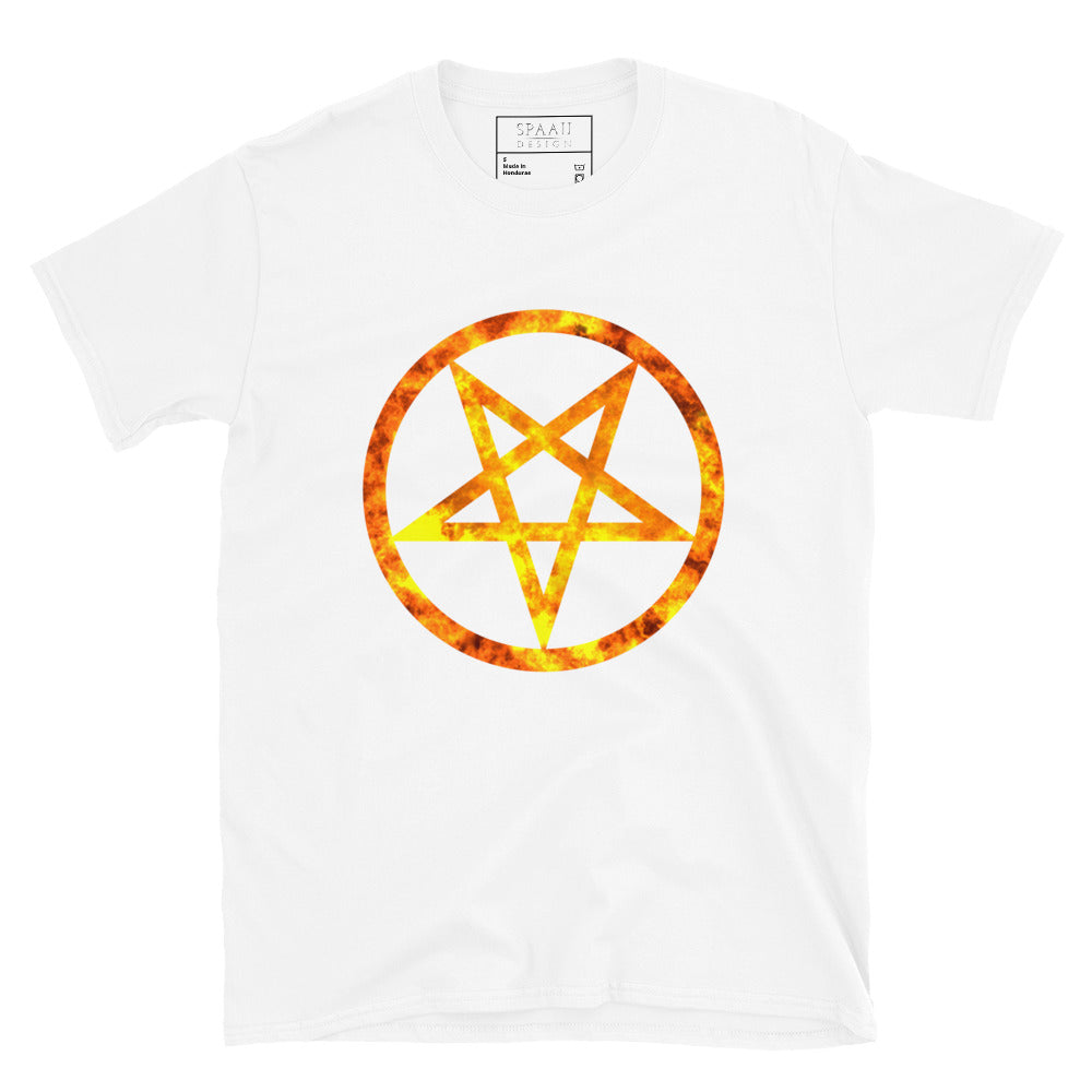 Pentagram Fire Short-Sleeve Unisex T-Shirt